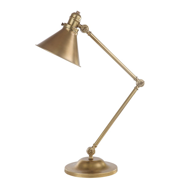 Elstead Provence 1 Light Table Lamp Aged Brass