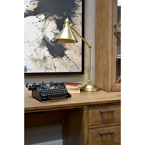 Product photograph of Elstead Provence 1 Light Table Lamp Aged Brass from Olivia's.