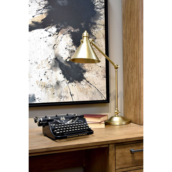 Product photograph of Elstead Provence 1 Light Table Lamp Aged Brass from Olivia's.