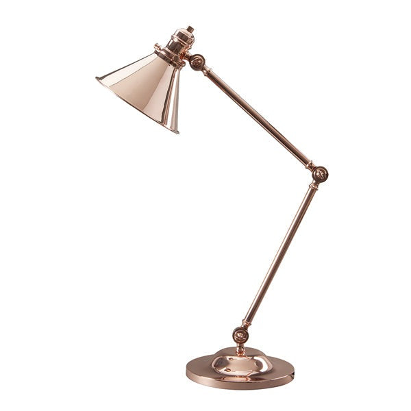 Product photograph of Elstead Provence 1 Light Table Lamp Polished Copper from Olivia's