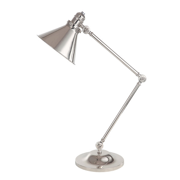 Elstead Provence 1 Light Table Lamp Polished Nickel