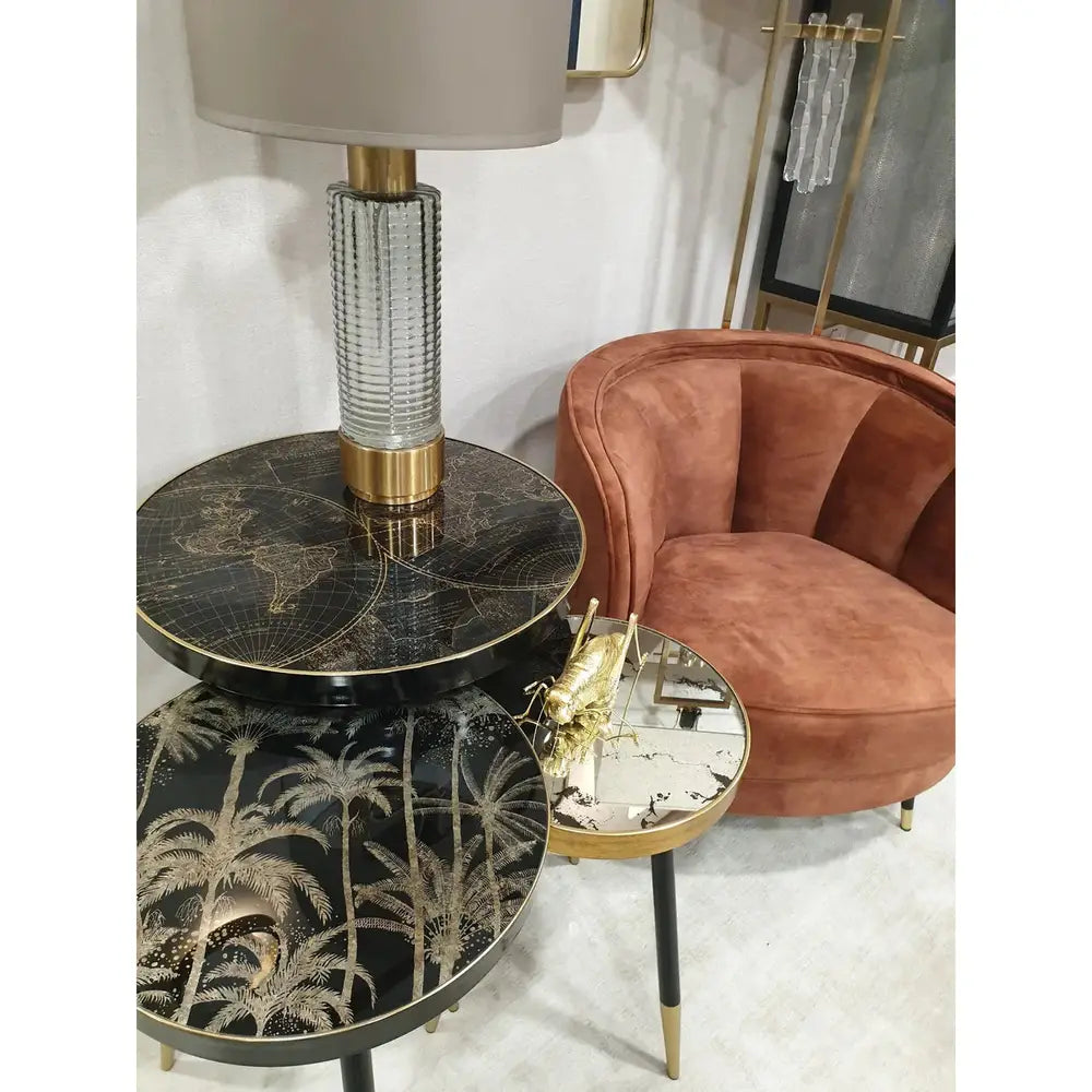 Product photograph of Mindy Brownes Palm Tree Side Table from Olivia's.