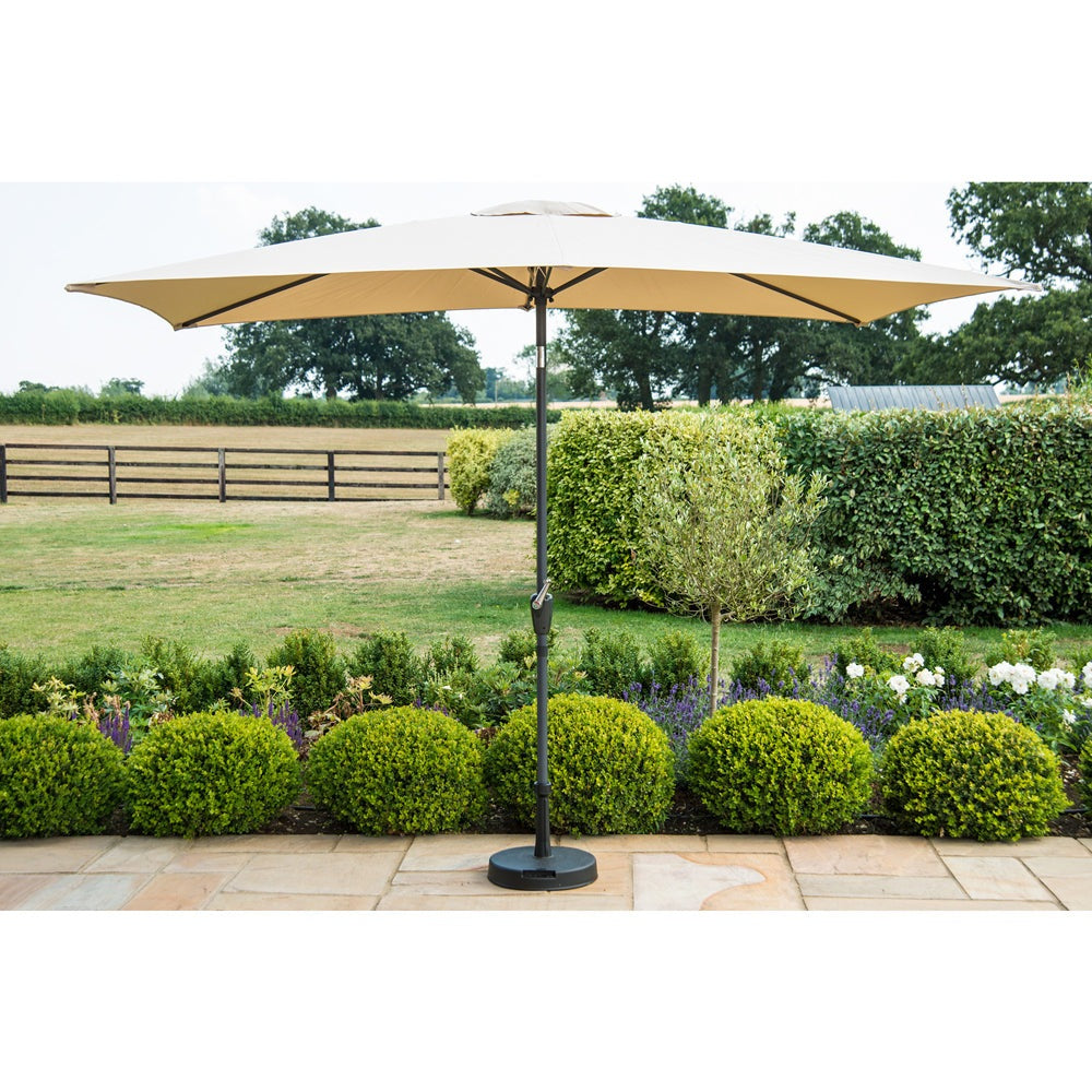 Maze Rattan Parasol Rectangular Parasol Beige