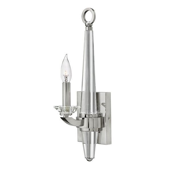 Product photograph of Quintessentiale Ascher Polished Nickel 1 Wall Light from Olivia's