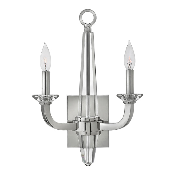 Product photograph of Quintessentiale Ascher Polished Nickel 2 Wall Light from Olivia's