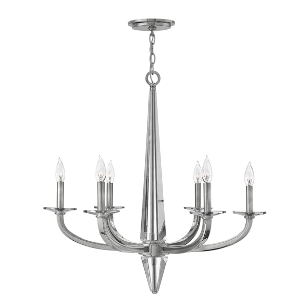 Product photograph of Quintessentiale Ascher Polished Nickel Chandelier from Olivia's