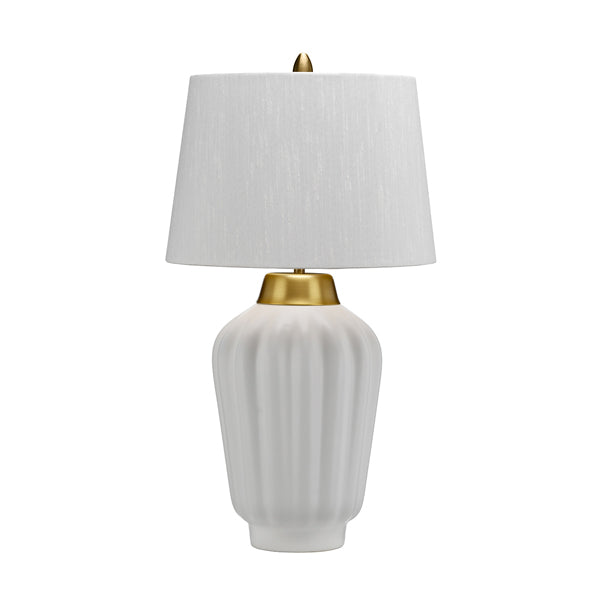 Quintessentiale Bexley White And Brushed Brass Table Lamp