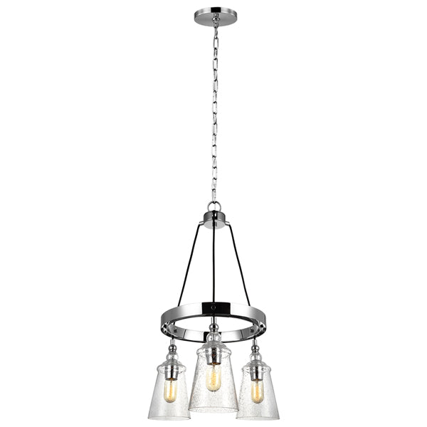 Product photograph of Quintessentiale Loras Chrome 3 Light Pendant from Olivia's