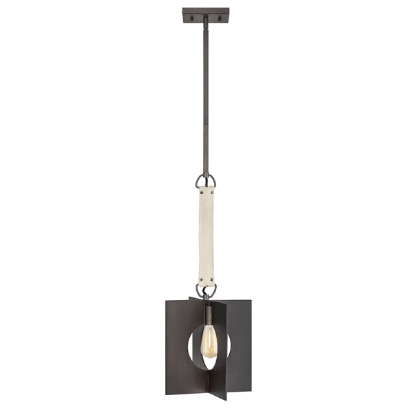 Product photograph of Quintessentiale Ludlow Brushed Graphite 1 Light Pendant from Olivia's