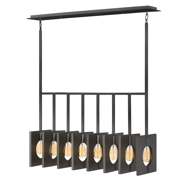 Product photograph of Quintessentiale Ludlow Brushed Graphite 8 Light Pendant from Olivia's