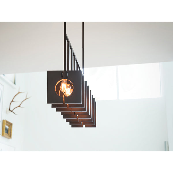 Product photograph of Quintessentiale Ludlow Brushed Graphite 8 Light Pendant from Olivia's.