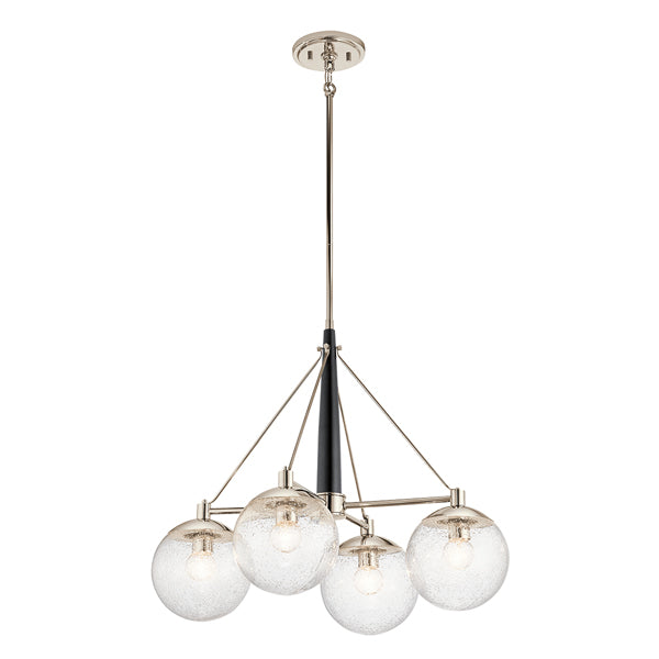 Product photograph of Quintessentiale Marilyn Polished Nickel 4 Light Chandelier from Olivia's