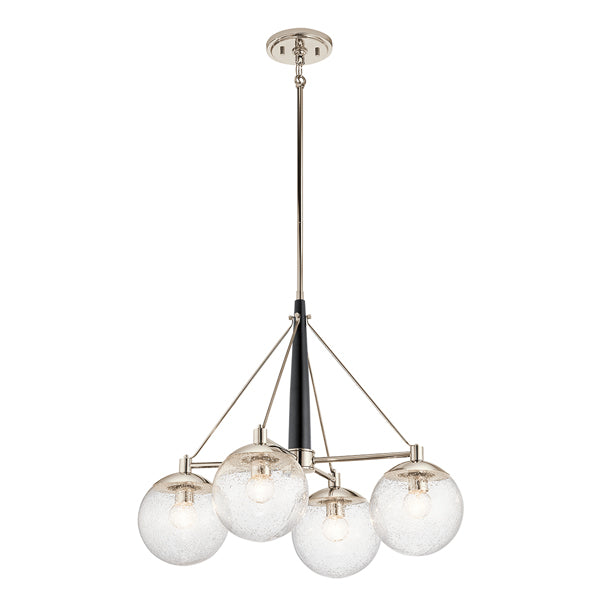 Quintessentiale Marilyn Polished Nickel 4 Light Chandelier