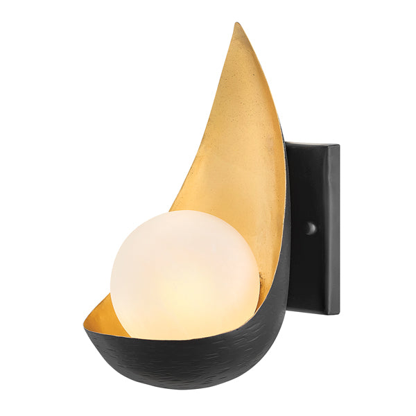 Product photograph of Quintessentiale Ren Black And Gold Wall Light from Olivia's