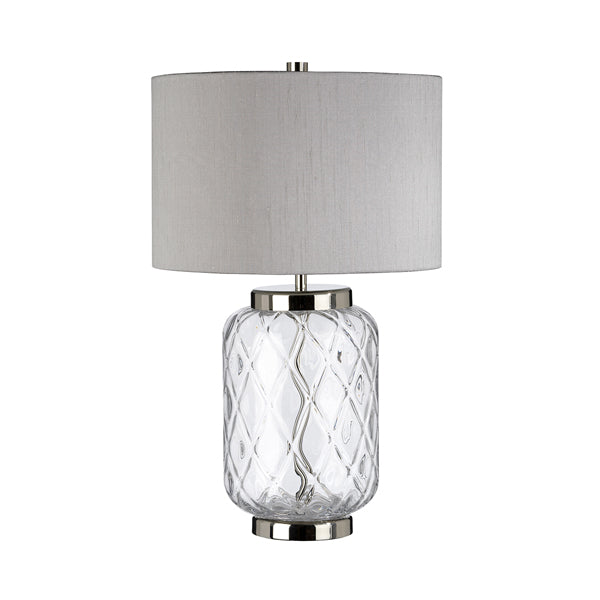 Quintessentiale Sola Polished Nickel And Clear Glassware 1 Light Table Lamp