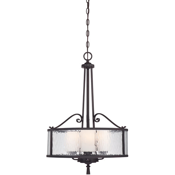 Elstead Adonis 3 Light Pendant Dark Cherry