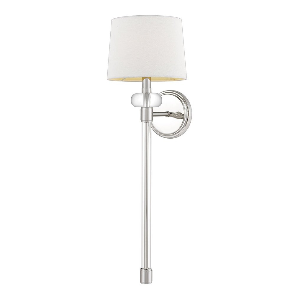 Product photograph of Quoizel Barbour 1 Light Wall Light In Polished Nickel from Olivia's