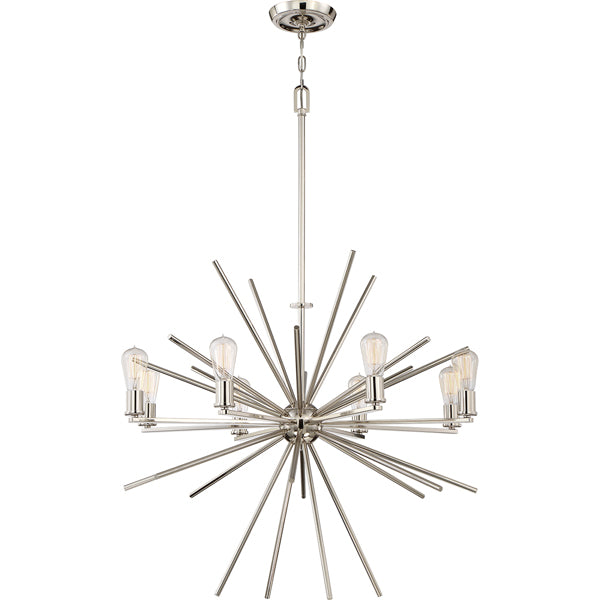 Product photograph of Elstead Uptown Carnegie 8 Light Chandelier Imperial Silver from Olivia's