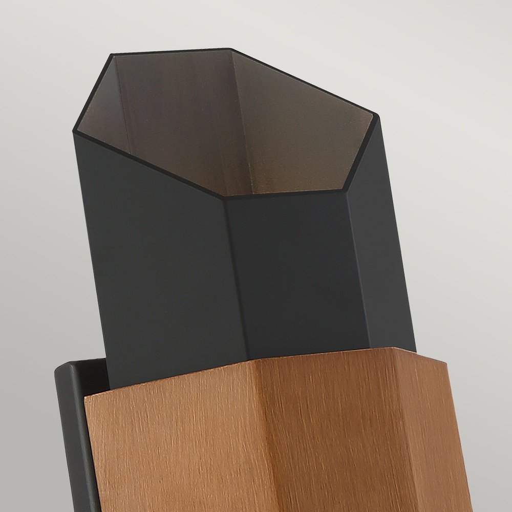 Product photograph of Quoizel Chasm Led Wall Lantern In Matt Black Small from Olivia's.