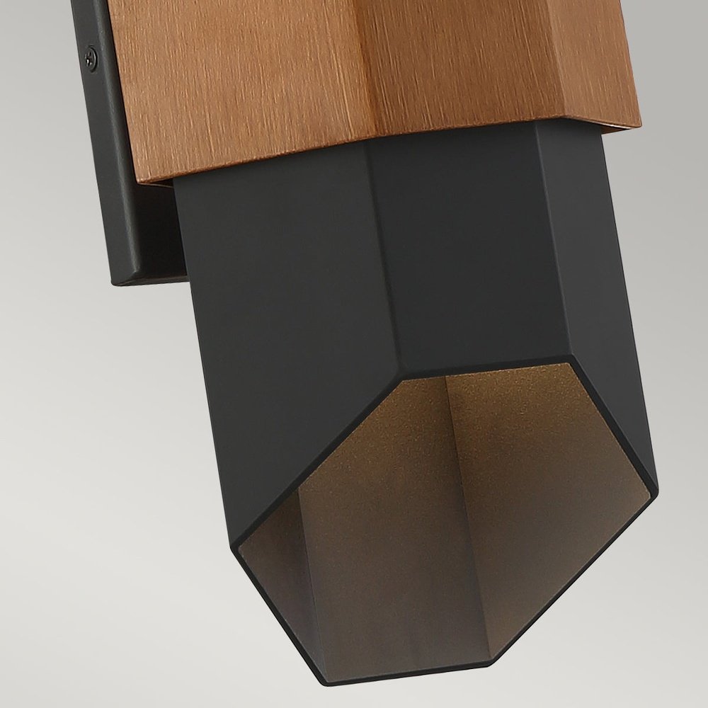 Product photograph of Quoizel Chasm Led Wall Lantern In Matt Black Large from Olivia's.