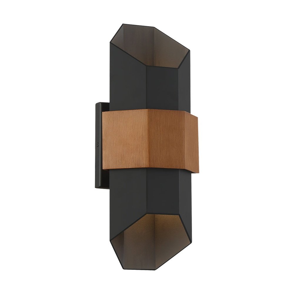Product photograph of Quoizel Chasm Led Wall Lantern In Matt Black Small from Olivia's