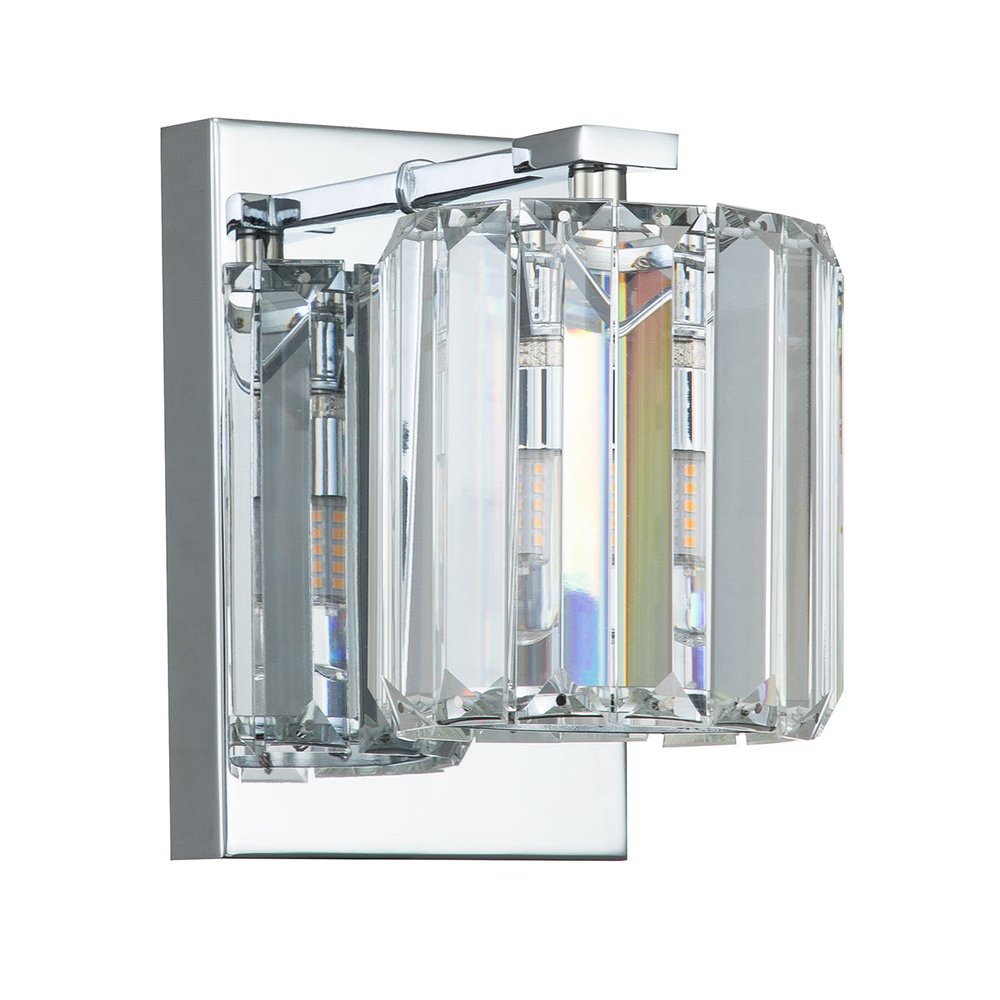 Product photograph of Quoizel Divine 1 Light Wall Light In Chrome from Olivia's.