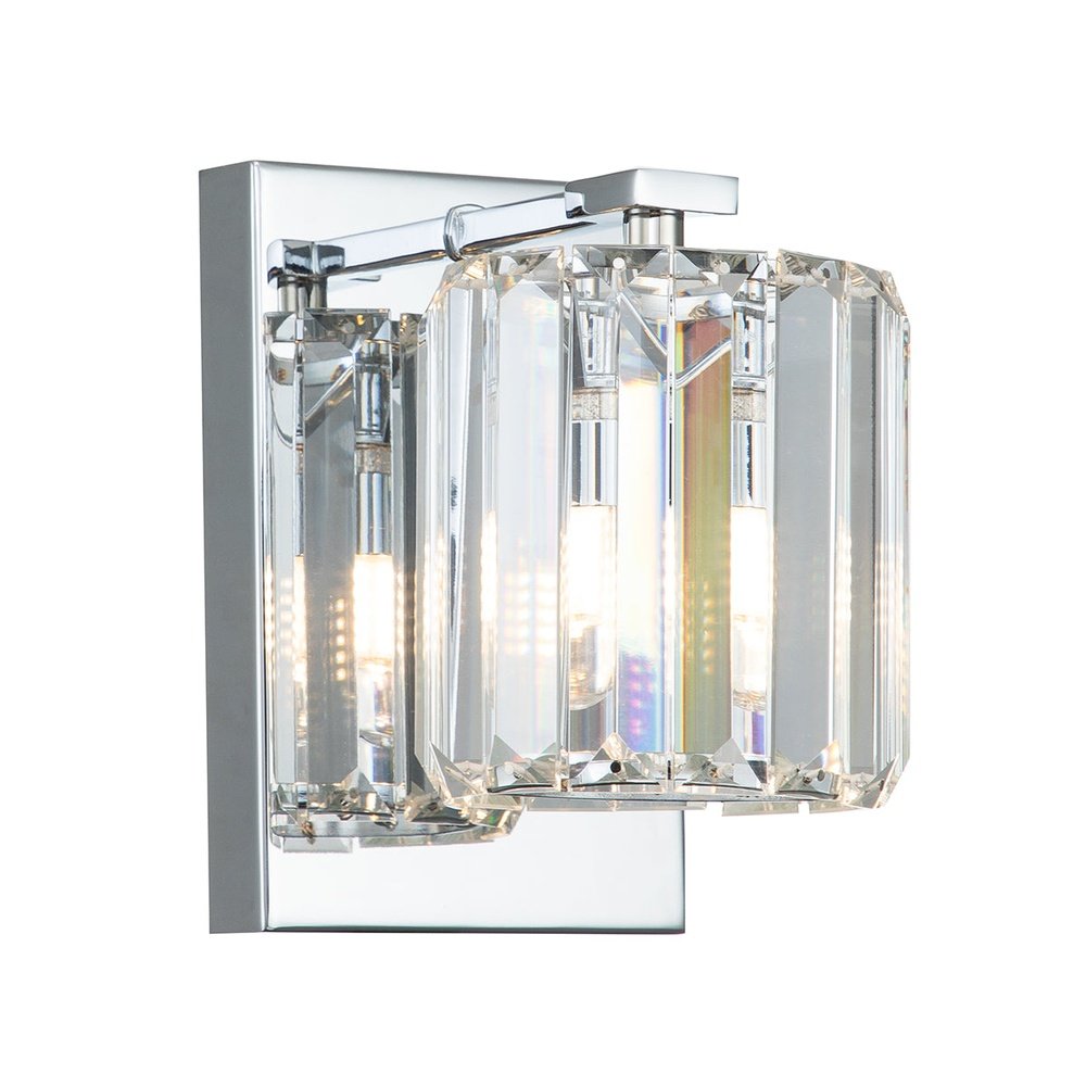 Product photograph of Quoizel Divine 1 Light Wall Light In Chrome from Olivia's