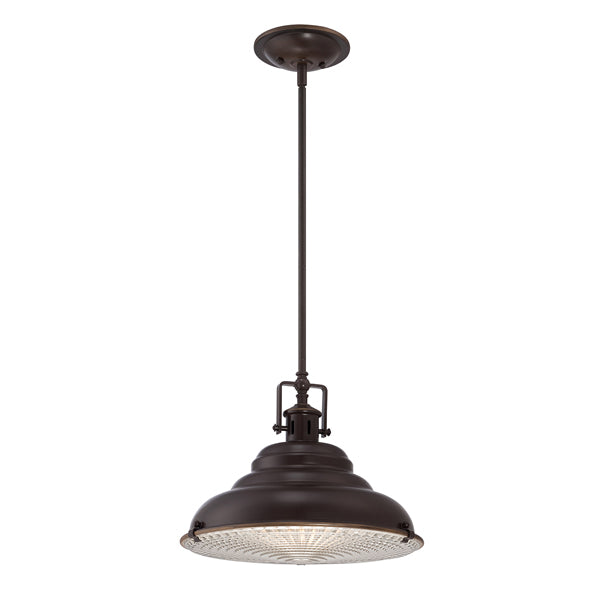 Elstead Eastvale 1 Light Pendant Palladian Bronze Large