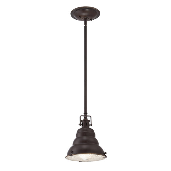 Product photograph of Elstead Eastvale 1 Light Pendant Palladian Bronze Small from Olivia's.