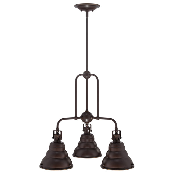 Product photograph of Elstead Eastvale 3 Light Chandelier Palladian Bronze from Olivia's.