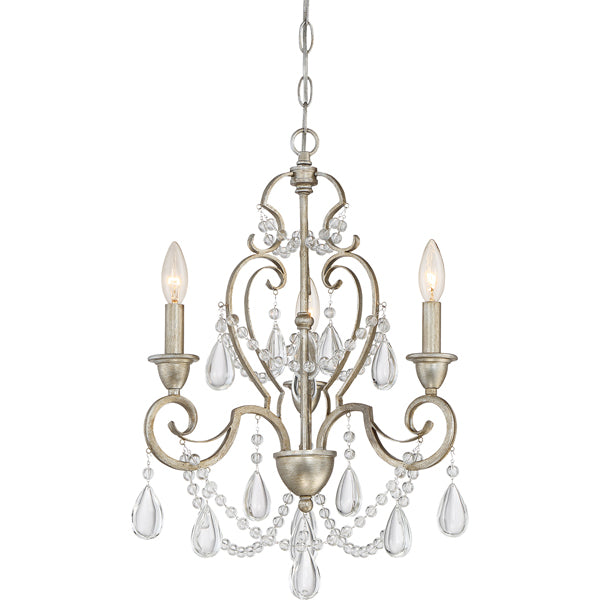 Product photograph of Elstead Lakeside 3 Light Chandelier Vintage Gold from Olivia's