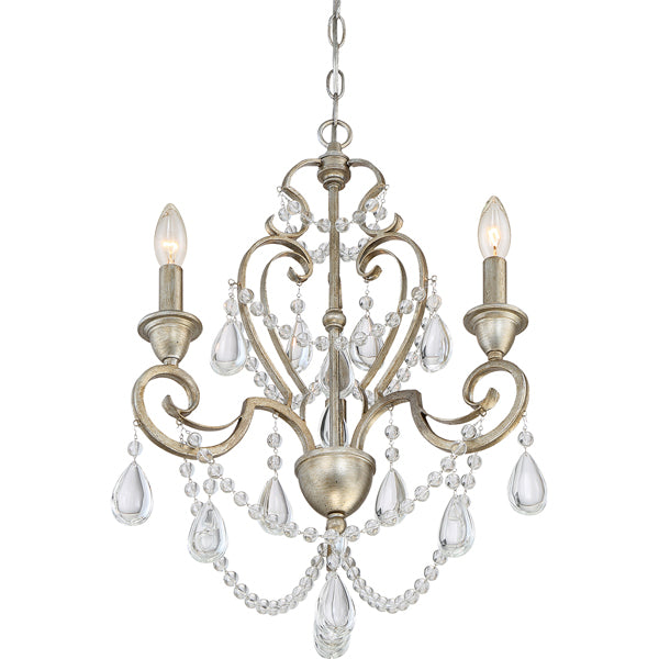 Product photograph of Elstead Lakeside 3 Light Chandelier Vintage Gold from Olivia's.