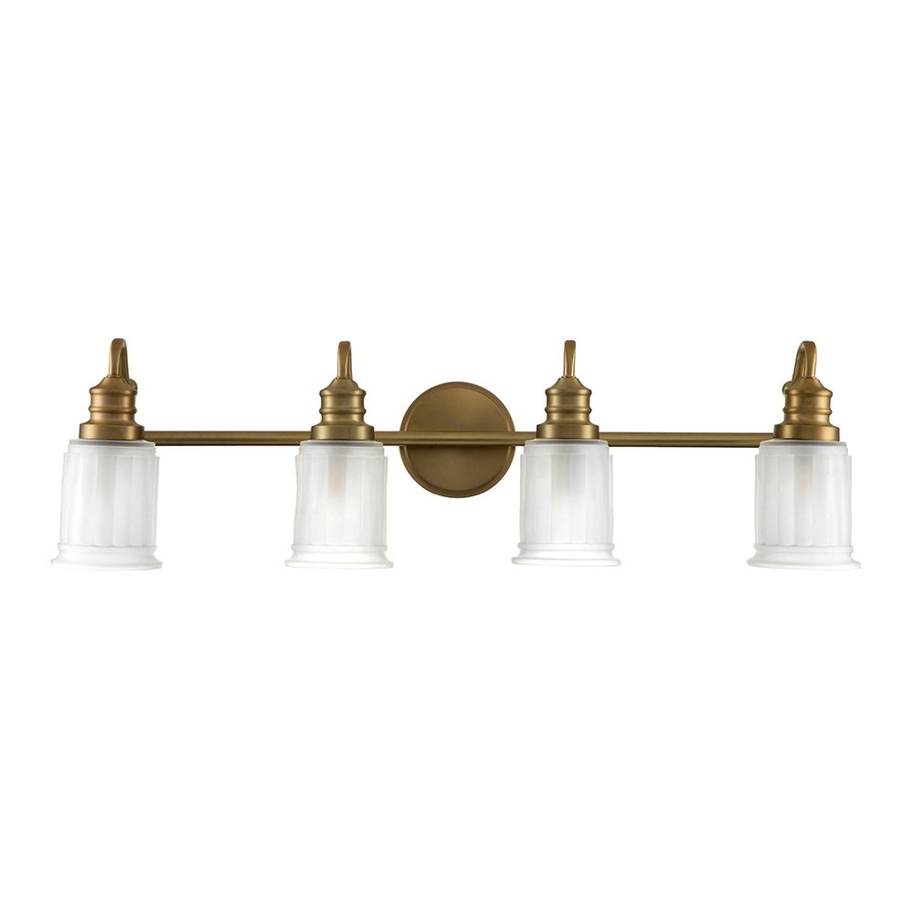 Product photograph of Quoizel Swell 4 Light Wall Light In Brass from Olivia's.