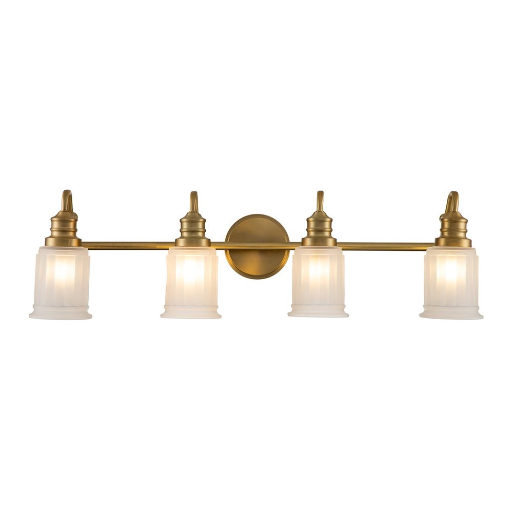 Product photograph of Quoizel Swell 4 Light Wall Light In Brass from Olivia's