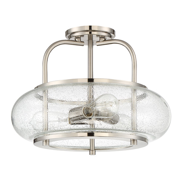 Product photograph of Elstead Trilogy 3 Ceiling Light Light Brushed Nickel from Olivia's.