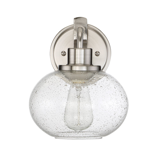 Product photograph of Elstead Trilogy 1 Light Wall Light Brushed Nickel from Olivia's.