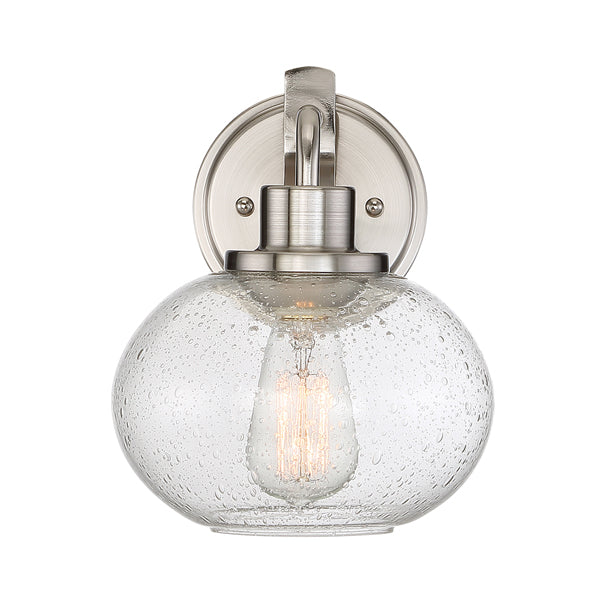 Product photograph of Elstead Trilogy 1 Light Wall Light Brushed Nickel from Olivia's.