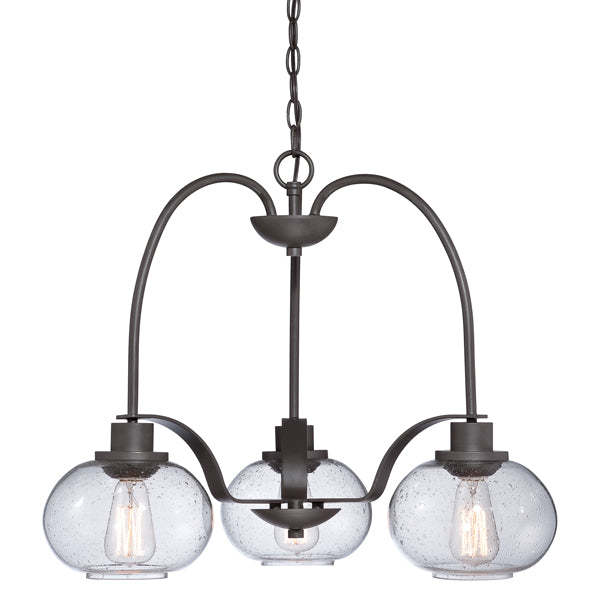 Elstead Trilogy 3 Light Chandelier Old Bronze