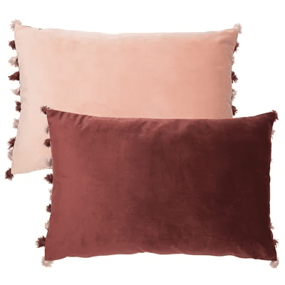 Product photograph of Malini Nappa Double Sided Cushion In Pink from Olivia's