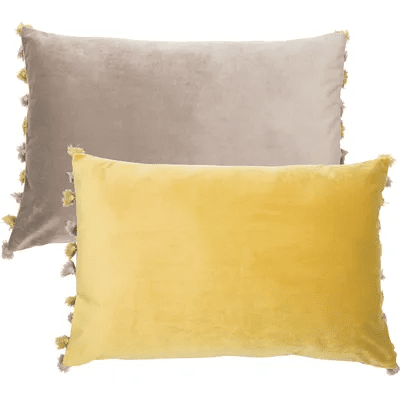 Product photograph of Malini Nappa Double Sided Cushion In Grey from Olivia's