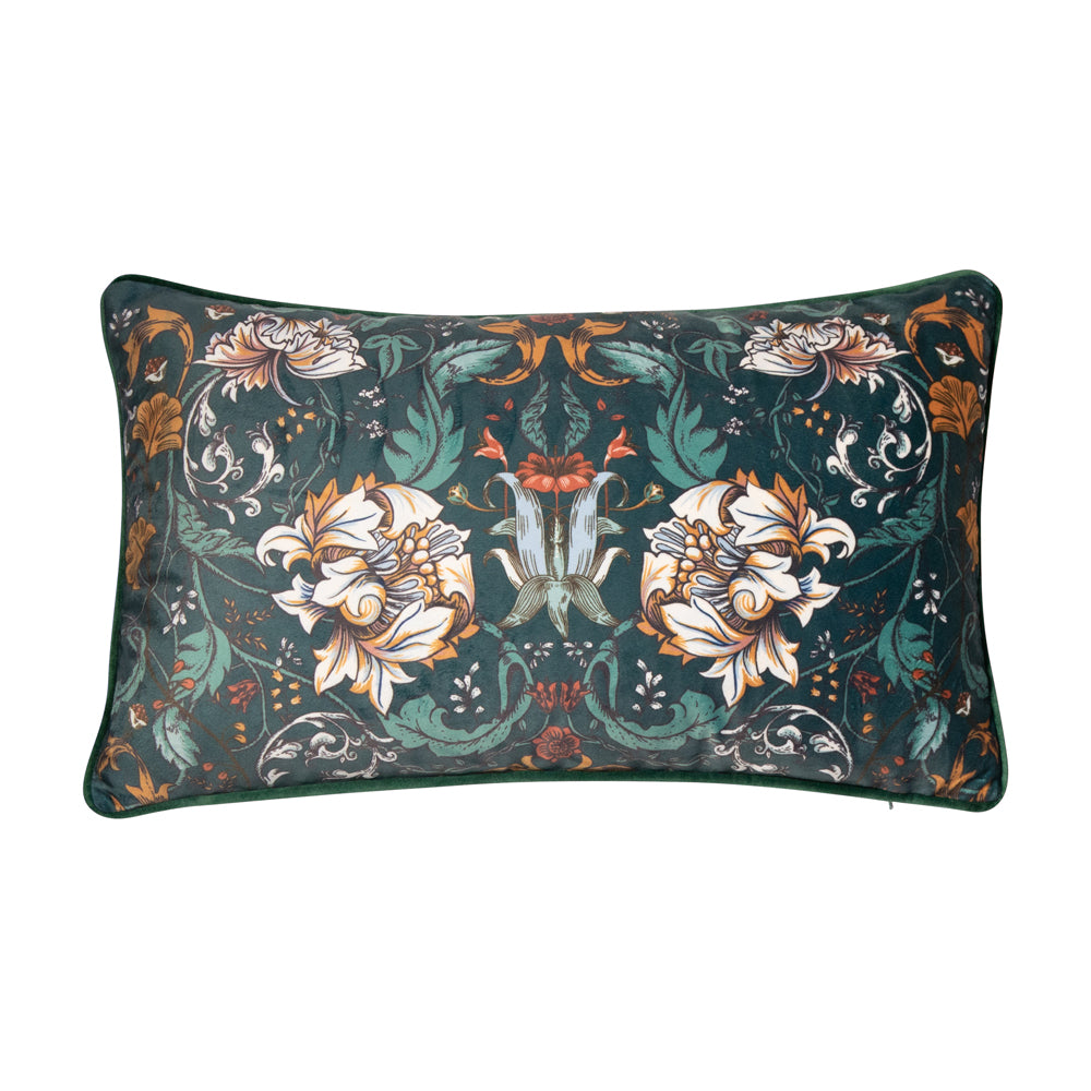 Malini Whistledown Cushion In Green Floral