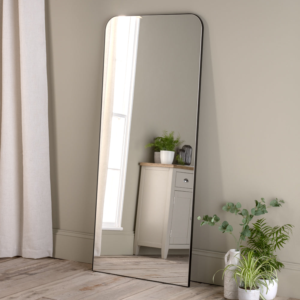Product photograph of Olivia S Rome Leaner Mirror In Black from Olivia's