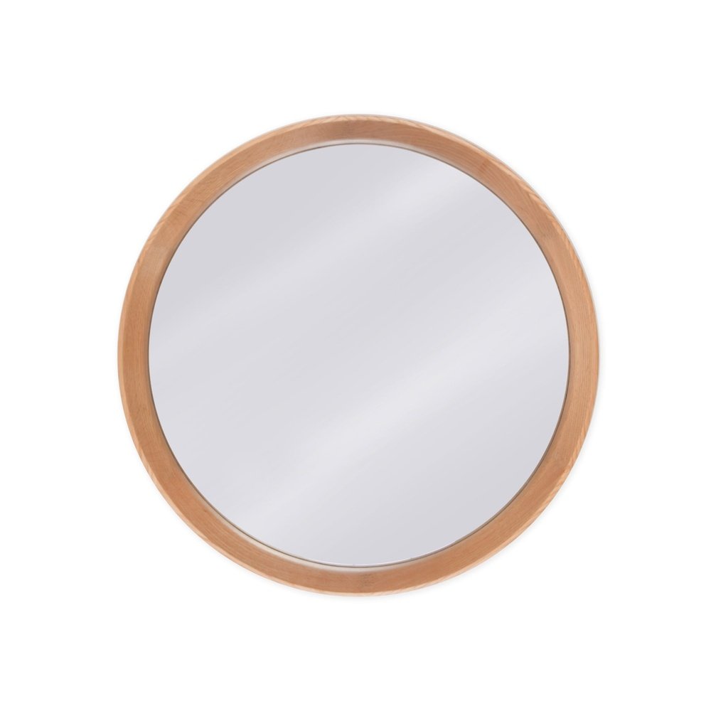 Product photograph of Garden Trading Hambledon Round Mirror Oak from Olivia's.