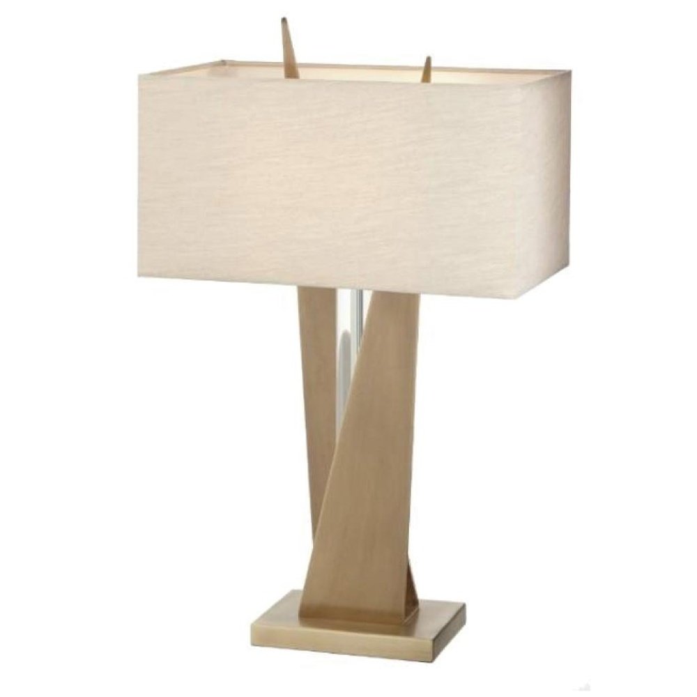 Product photograph of Rv Astley Cabra Table Lamp Antique Brass Finish Cognac Crystal from Olivia's