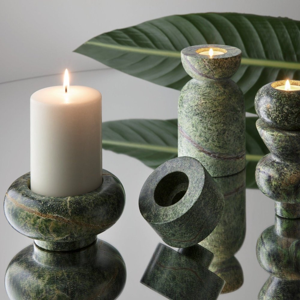Product photograph of Tom Dixon Rock Candle Holder Large from Olivia's.