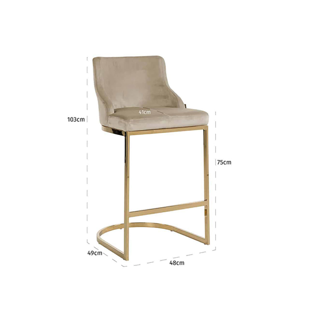 Product photograph of Richmond Bolton Beige Bar Stool from Olivia's.