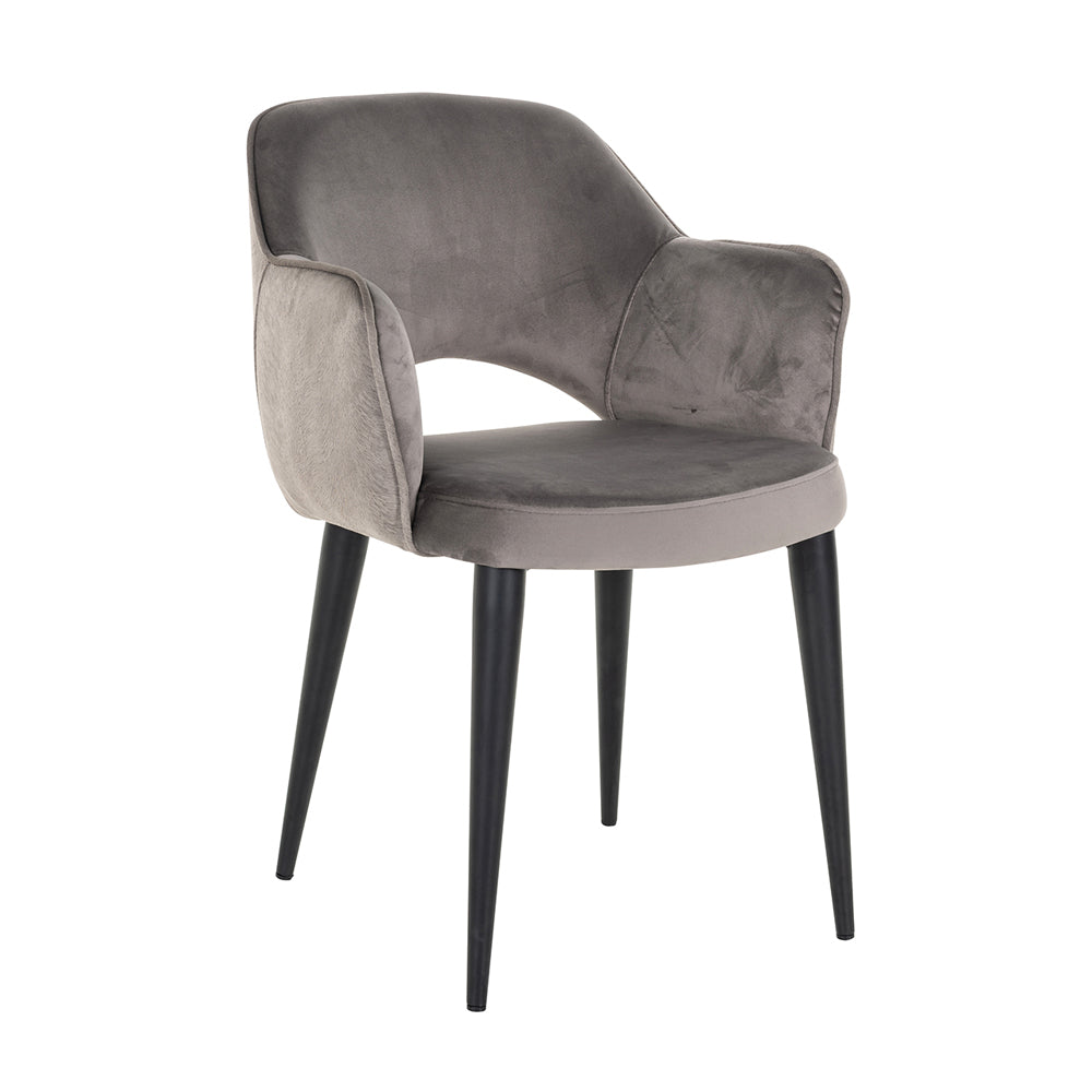 Richmond Giovanna Armchair Feather Stone Stone Velvet