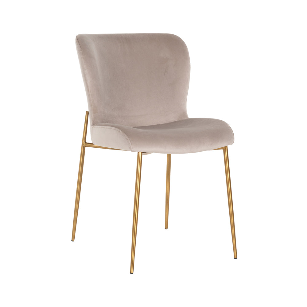 Product photograph of Richmond Odessa Chair Khaki Velvet Burshed Gold from Olivia's