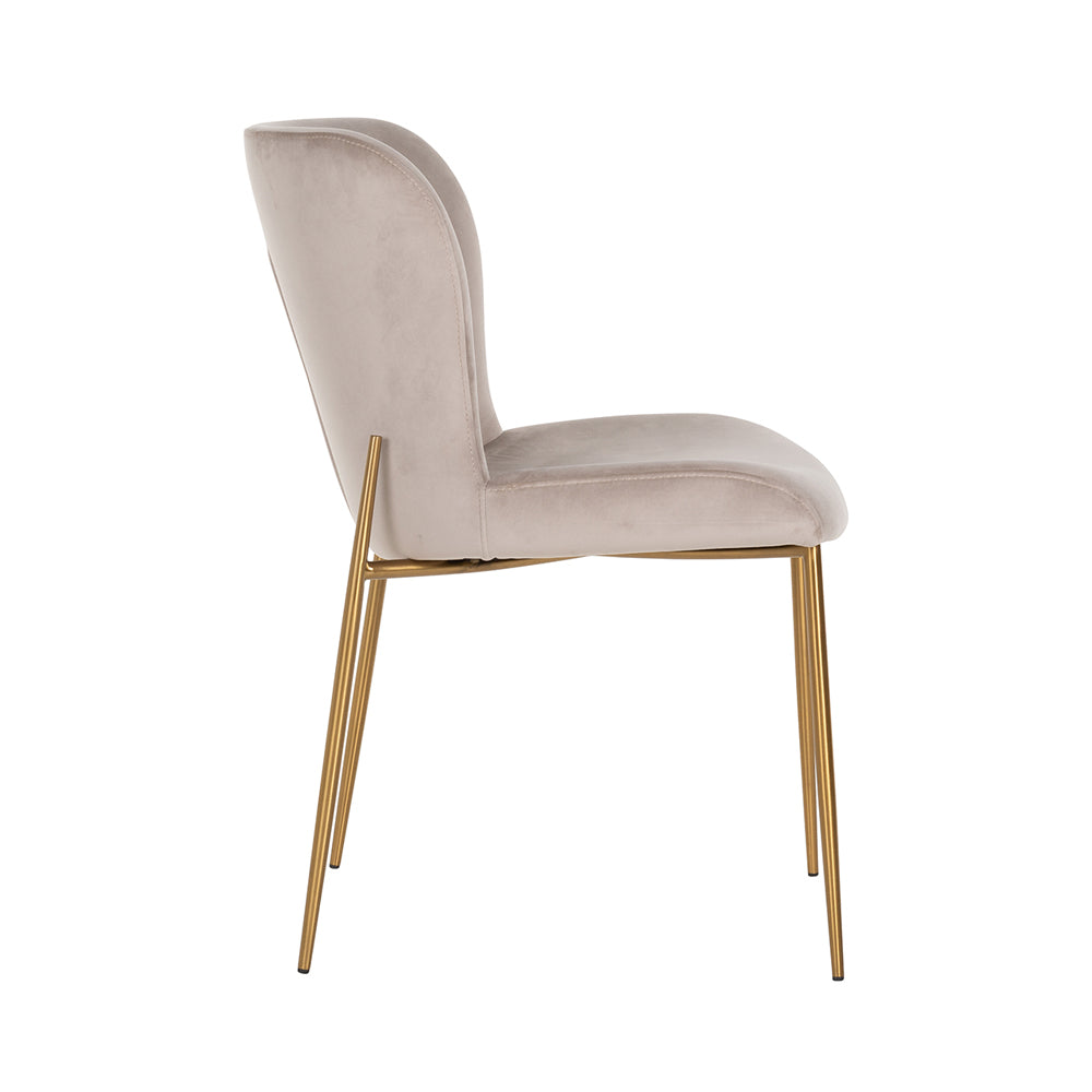 Product photograph of Richmond Odessa Chair Khaki Velvet Brushed Gold from Olivia's.