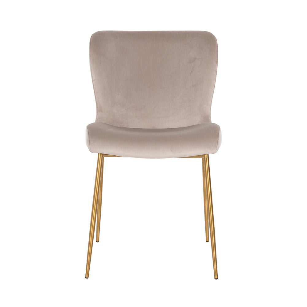 Product photograph of Richmond Odessa Chair Khaki Velvet Burshed Gold from Olivia's.
